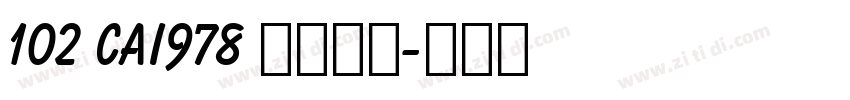 102 CAI978 常规中欧字体转换